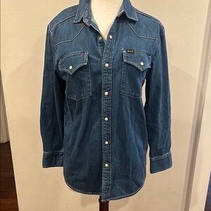Blue Denim Button-Up Shirt